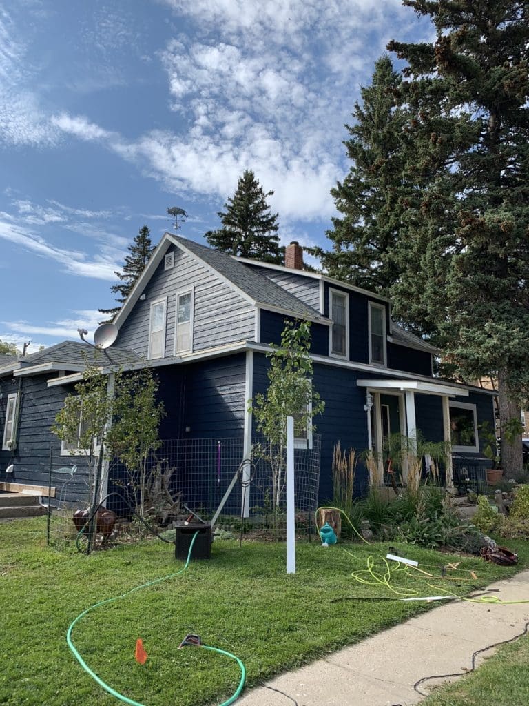 new siding installed on a home remodel